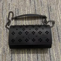 Evning torebki dla marki Redbottoms torebki modowe Wysokiej jakości oryginalny skórzany nit łańcuch crossbody worka luksusowa torba na ramię 250f