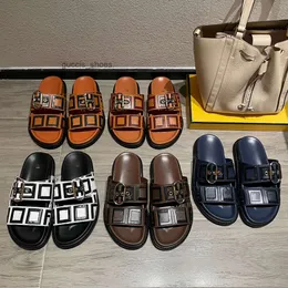 2023 nova marca fen chinelo marrom designer sandália mulher clássico sliders homens de alta qualidade casual flip flops verão praia interior salto plano ao ar livre plataforma sapato slide