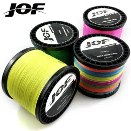 Linhas Jof Linha de pesca trançada 8 fios 0,8# 10.0# 0,14mm0,57mm 18lb96lb Linha de pesca de carpa de carpa elétrica PE 500m