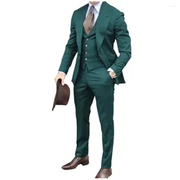 Men's Suits Formal Mens Suit Groom Tuxedos Prom Wedding Dress Slim Fit For Men 3 Pcs Peaked Lapel Costume Homme Jacket Pants Vest