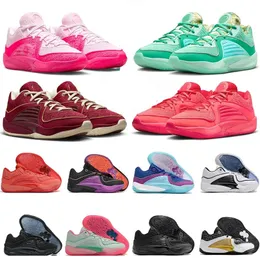 KD 16 Tante Pearl Wanda Basketball Shoes Designer Sneakers Grade School Big Kids Mens Womens Sports Shoe Ember Glow Black Gul Green Purple Ready Play Kds No Box