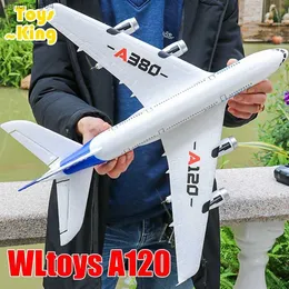 航空機modle wltoys xk a120 rc plane 3ch 2.4g eppリモートコントロールマシン航空機固定翼RTF A380 RC航空機モデル子供向け屋外おもちゃ