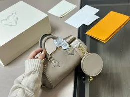 24SS Women's Luxury Designer Cowhide Leather Papillon BB Handbag Women's Handbag Shoulder Bag Crossbody Bag With Round Zipper Coin Purse 22CM