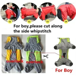 Dog Apparel Overalls Rain Cape Pet For Jumpsuit S Large Jacket Waterproof Poncho Clothes Coat Hooded Suits Big 6XL