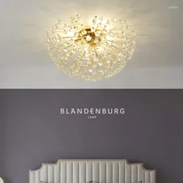 Ceiling Lights Post-modern Light Luxury Living Room Dining Table Dandelion Chandelier Personality Bedroom Crystal LED Flower