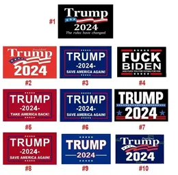 Donald Trump Başkan Bahçe Bayrakları 3x5 ft 2024 Yeniden seçin Amerika'yı Pirinç Grommets Vatansever Dış Mekan Dekorasyon Banner 570QH