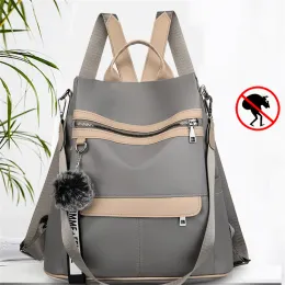 3 em 1 de alta qualidade anti-roubo mochila feminina à prova dwaterproof água oxford sacos de ombro sacos de escola para adolescentes meninas saco de viagem