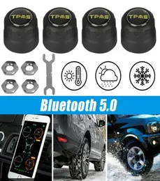 Araba TPMS Bluetooth 50 Lastik Basınç İzleme Sistemi 4 Harici Sensör App33243835863688