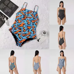 Tasarımcı mayo fransız tek parça monogram baskı üçgen plaj bikini kadın mayolar kadın tasarımcı bodysuits bikini seksi sırtsız tek parça mayo