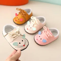 First Walkers Baby Walking Shoes For Boys And Girls Aged 0-1 Years Old With Soft Soles Single Shoe Before Cartoon Lace Up