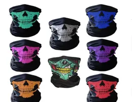 unisex Halloween Cosplay Bicicletta Sci Teschio Mezza maschera Fantasma Sciarpa Bandana Scaldacollo Fascia per capelli Magico Turbante passamontagna GD9281723