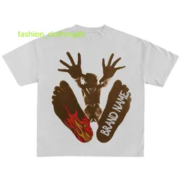 2023 Street Wear märkesvaror Anpassa T Shirt Men Cotton Short Sleeve Heavyweight 230 GSM Högkvalitativa tryckta tshirts