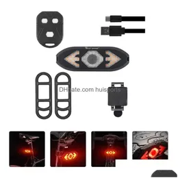 Bike Lights 1 Set Of Charging Mountain Rear Light Horn Warming Lamp Night Tail-Lamp Drop Delivery Sports Outdoors Cycling Bicycle Ac Dhorl