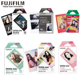 Fujifilm Instax Mini Film Mini 12 9 POペーパー102030シートホワイトレインボーインスタントミニ7S 8 70 90カメラ黒と白240221