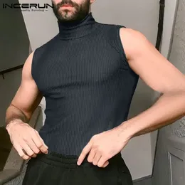 Incerun Men Tank Tops Belveysiz düz renkli yelekler erkek sokak kıyafetleri sıska moda gündelik seksi yelekler s-5xl 240220