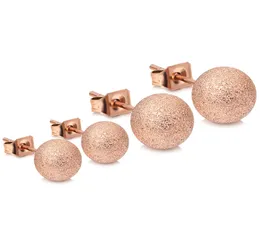 Brincos de moda para mulheres novo brinco 6mm 8mm forma de bola titânio aço de alta qualidade cor dourada brincos de festa 1872740