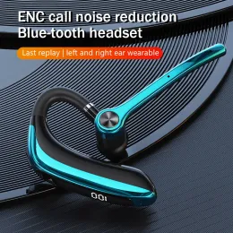 Trådlösa hörlurar med mikrofon Bluetooth-hörlurar Enc-brus som avbryter handsfree headset Businer Auriclees Driving Gaming Man Earpiece Cuffie HD Call