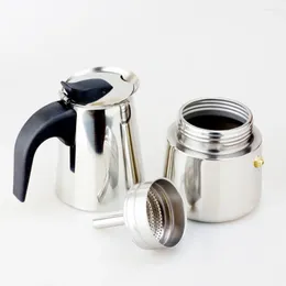 Dinnerware Sets Stainless Steel Coffee Maker Mocha Espresso Latte Stovetop Filter Pot Percolator Tools Easy Clean For Home Office