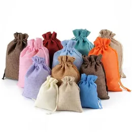 Other Fashion Accessories Storage Bags Natural Cotton Gift Burlap Jewelry Pouches With Dstring For Birthday Wedding Christmas Festiva Otlzb