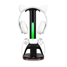 Steht Game Controller Ladestation Für Schalter PS4 PS5 Xbox RGB Headset Ständer Gamepad Ladestation Dock mit 2 USB Lade Port