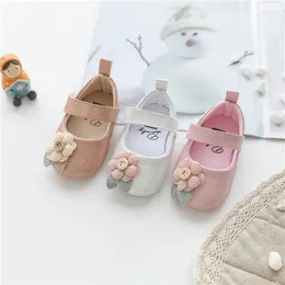 First Walkers Flower Baby Shoes 0-1 Year Old Toddler Shoe Soft Rubber Sole Anti Slip Autumn And Winter