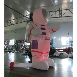 1 entrega gratuita de porta atividades ao ar livre customizadas 8mH (26 pés) com soprador gigante inflável luz led astronauta balão inflável gigante para publicidade