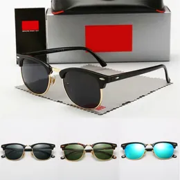 مصمم النظارات الشمسية العلامة التجارية الكلاسيكية الأزياء نصف إطار نظارة شمسية للنساء الرجال استقطاب الشمس في الهواء الطلق في الهواء الطلق نظارات UV400 نظارات