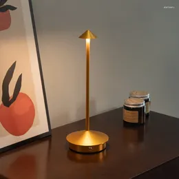 Lâmpadas de mesa tipo-c lâmpada recarregável criativa jantar toque led el bar café pina pro lampada da tavolo decorativa