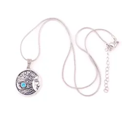 New Arrival Moon Stars Celestial Pendant Antique Silver Astrology Universe Link Chain Necklace Jewelry6265479