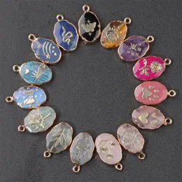 5PCSLOT TRENDY NATORY Stone Pendant Reiki labradorlite Quartzs Amethysts charms for Jewelry Making DIY Women ino Dire Diolace 240222