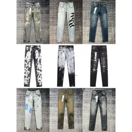 Pruple Herren-Jeans, schwarze Cargohose, Designer-Jeans, schmale Aufkleber, helle Waschung, zerrissene Otorcycle-Rock-Revival-Jogginghose, True Religions lässige elastische Hose