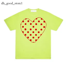 Men's T-Shirts Summer Mens T-Shirts Cdgs Play T Shirt Commes Short Sleeve Womens Des Badge Garcons Embroidery Heart Red Love 10 MNEA MNEA 574