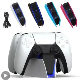 شاحن شاحن شاحن بطارية ل Sony Play Station PlayStation PS 5 PS5 DualSense Dual Sense Controller Controller Association Dock شحن جديد