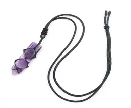 10 Stück handgemachte Webart Schwertform Amethyst Stein Anhänger Opalit Opal Halskette mit Seilkette Schmuck8393227