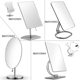 Mirrors Smooth Makeup Mirror Oval 360 Degrees Rotation Stylish Chrome Finish Tabletop Vanity Cosmetic Mirror