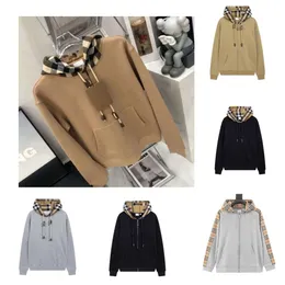 Felpa con cappuccio da uomo Felpa con cappuccio da uomo Felpa con cappuccio da donna Felpa con cappuccio casual Girocollo desginer Coppia Felpa con cappuccio scozzese allentata Moda Felpa con cerniera con cappuccio da donna