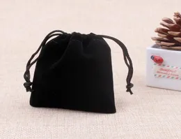 Velvet Jewelry Pouches 5x7cm Black Gifts Bags String Jewelry Bags Jewelry Packageing Cases Christmas Gift Pouches6494955