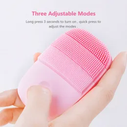 Scrubber Facial Cleansing Brush Face Skin Care Tools Waterproof Silicone Electric Sonic Cleanser Facial Beauty Massager
