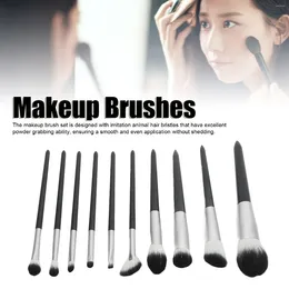 Makeup Brushes 10pcs Brush Set Foundation Powder Concealer Eye Shadows Blush For Daily Use Women Make Up Tool