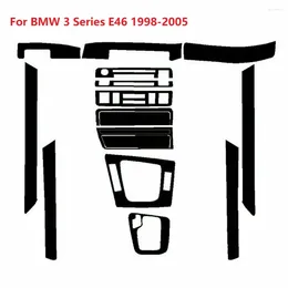 Accessori interni per BMW Serie 3 E46 1998-2005 Modanatura per auto Strisce per cruscotto Adesivo in fibra di carbonio