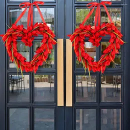 Flores decorativas penduradas grinalda de tulipa guirlanda de dia dos namorados coração de amor vermelho vibrante para aparência realista