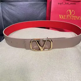 Valentino Pas Mens Unisex Nowa gładka klamra w kształcie litery V - odwracalna, oryginalna skórzana klasyczna i stylowa idealna do spodni 3,8 cm 832