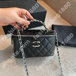 Outono e inverno preto prata pequena caixa bolsa para mulheres nova bolsa de corrente lingge bolsa de ombro único bolsa de trabalho de saída portátil