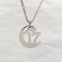 ICP stort kapitel 17 Ouija MacC Juggalo Pendant Charms Rostfritt stål NK Curb Chain Necklace 4mm 18-32 tum silver2574