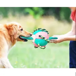 Dog Ball Deformation Relief Toy Small and Medium Teddy Golden Retriever Pull Rope Interactive Puzzle Training Pet Supplies 240220