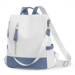 Schultaschen Damen Rucksack Lässige Umhängetasche Anti-Diebstahl-Rückreißverschluss Nylon Weiblicher Tagesrucksack Elegante Mädchen Mochila