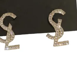 Davidzhang Luxury Zircon Vintage Rhinestone for Women Designer Designers Stud Diamond Retro New Fashion Plated Gold Earings Letter Y StylesEarringC8