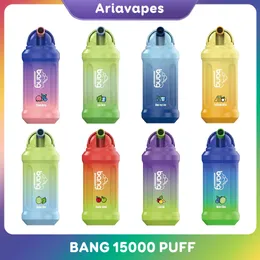 Oryginalny Bang 15000 Puffs Puffs Djeńskie Vape E papierosy Pen 23 ml Pod 650MAH Bateria wstępnie wypełniona Cewka Mesh Authese hurtowe vapers z 15 kt.