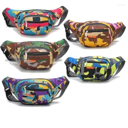 Waist Bags Nylon Wear-resistant Camouflage Sports Fanny Pack Leisure Color Contrast Waterproof Running Bag