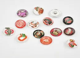 Ohio State Snap Buttons 18 mm okrągły szklany uczelnia drużyna sportowa Snap Uraps Wysokiej jakości akcesoria do snapów dla naszyjnika Bransoletka Earri4424988